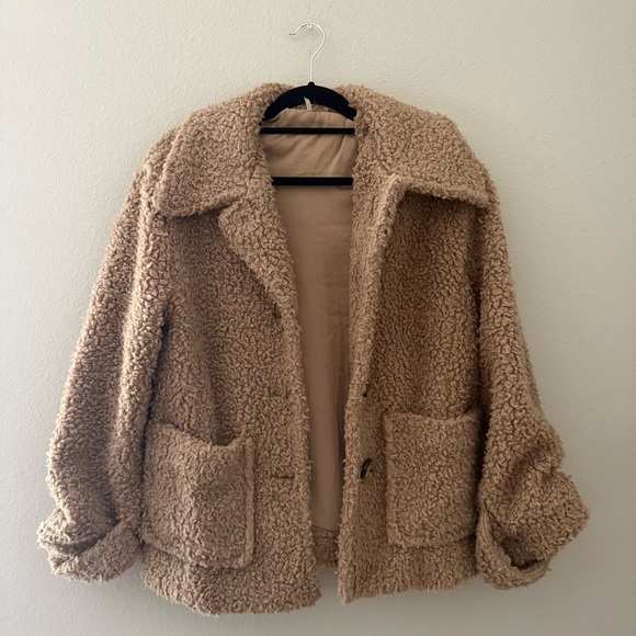 FREE PEOPLE So Soft Cozy Peacoat in Brown Size Small - Picture 8 of 13